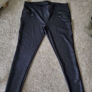 Express XL black faux leather pants